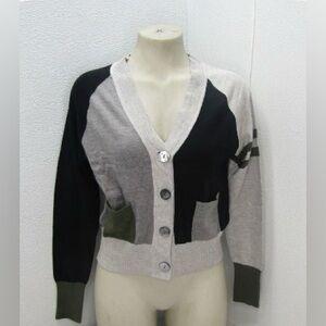Wisper by Brodie Valerie Varsity Colorblock Cardigan Sweater Size XS